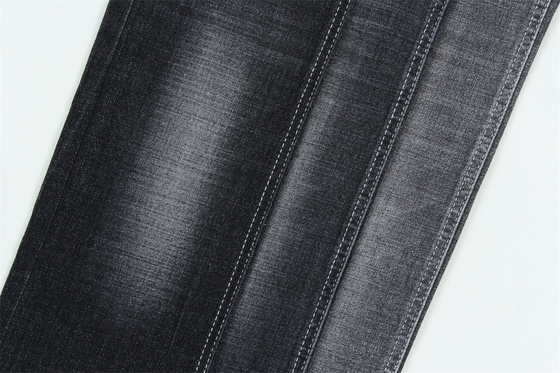 190 Cm Ring Slub Sulfur Hitam Stretch Kain Denim Untuk Pria Jeans