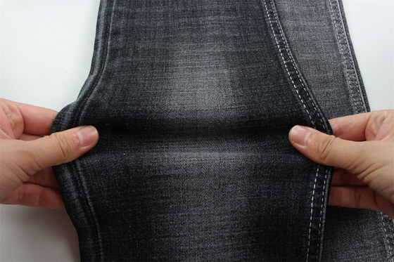 190 Cm Ring Slub Sulfur Hitam Stretch Kain Denim Untuk Pria Jeans