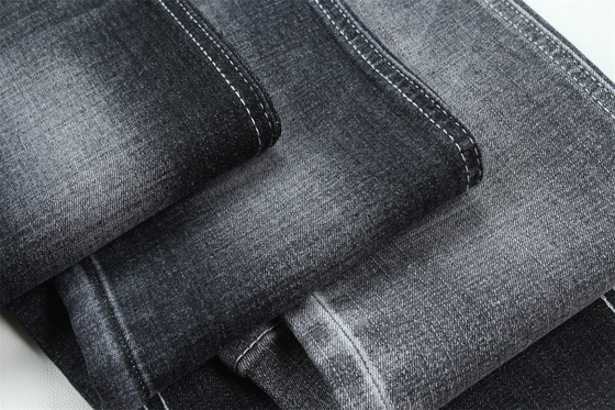 190 Cm Ring Slub Sulfur Hitam Stretch Kain Denim Untuk Pria Jeans