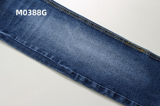 11.5 Oz Biru Hitam Dan Crosshatch Slub Woven Denim Jeans Kain Normal Finishing