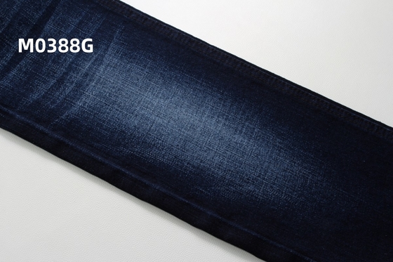 11.5 Oz Biru Hitam Dan Crosshatch Slub Woven Denim Jeans Kain Normal Finishing