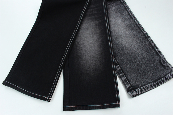 190cm 13oz Hitam Hitam Katun Polyester kaku Kain Denim Untuk Jeans