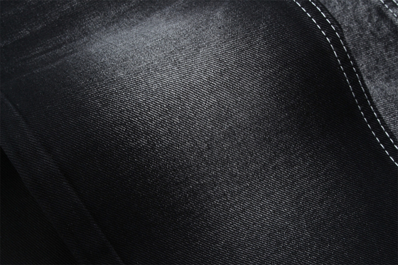 190cm 13oz Hitam Hitam Katun Polyester kaku Kain Denim Untuk Jeans