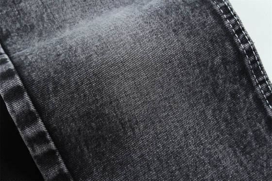 190cm 13oz Hitam Hitam Katun Polyester kaku Kain Denim Untuk Jeans
