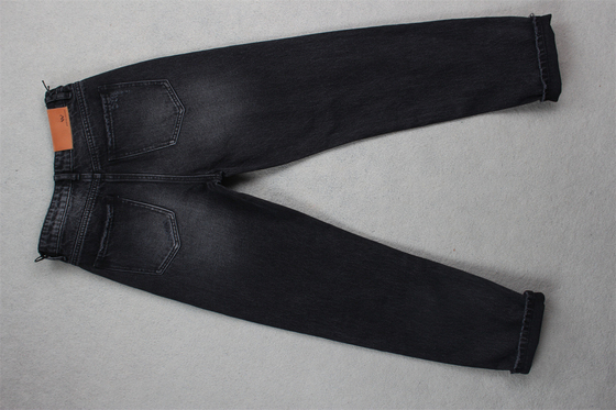 190cm 13oz Hitam Hitam Katun Polyester kaku Kain Denim Untuk Jeans