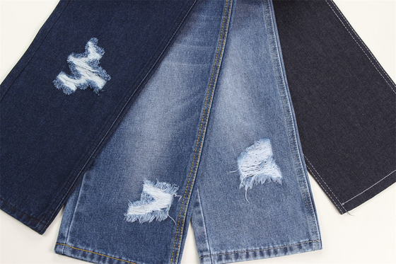 190cm Indigo Biru Katun Polyester Tekat Kain Denim Untuk Jeans