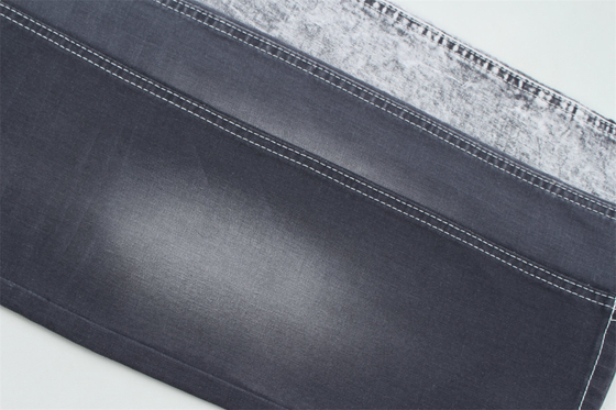 Warna abu-abu gelap Stretch Slub Kain Denim Untuk Jeans