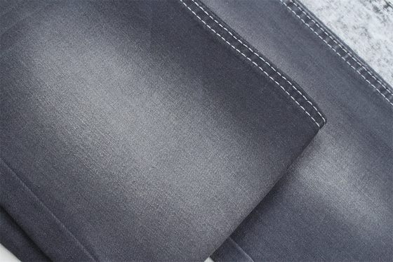 Warna abu-abu gelap Stretch Slub Kain Denim Untuk Jeans