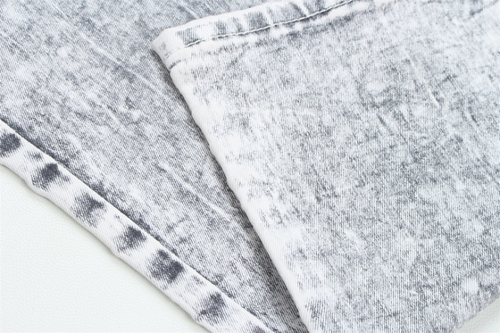 Warna abu-abu gelap Stretch Slub Kain Denim Untuk Jeans