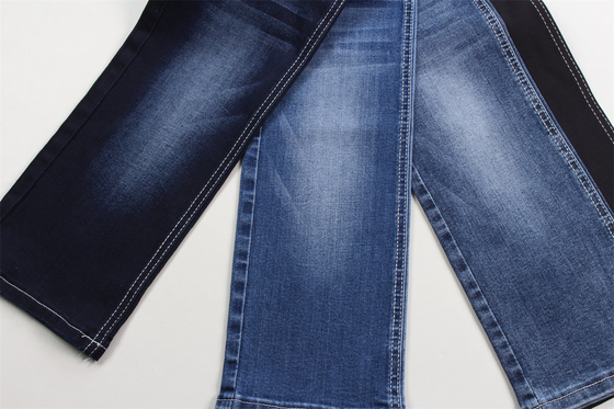 Hitam Biru Hitam Belakang Baik Stretch Kain Denim Untuk Jeans