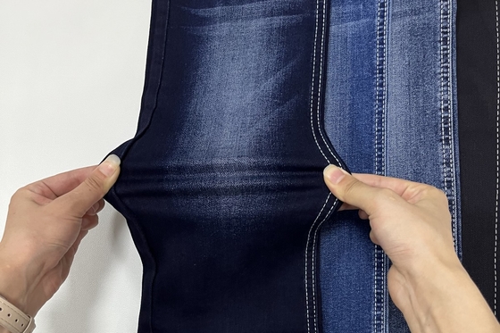 Hitam Biru Hitam Belakang Baik Stretch Kain Denim Untuk Jeans