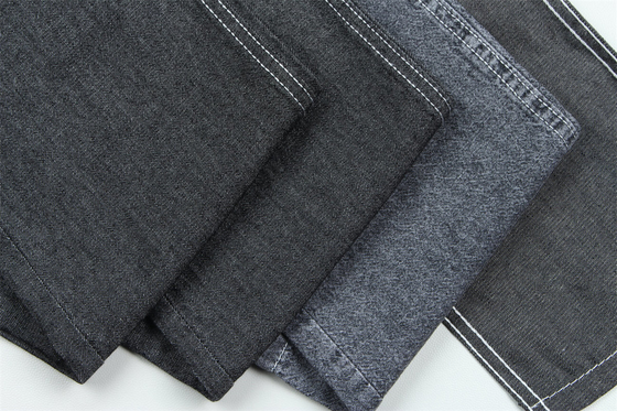 5 ons 100% kapas Hitam Warna kaku Jeans Denim Kain Untuk Kaos