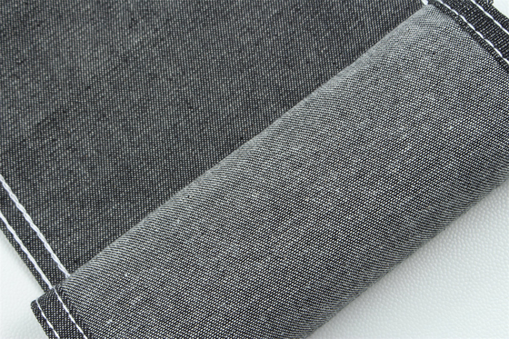 5 ons 100% kapas Hitam Warna kaku Jeans Denim Kain Untuk Kaos