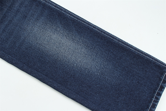 Kain Denim Serat Daur Ulang Dalam Biru Sangat Dalam 11.5 Oz Elastisitas Tinggi