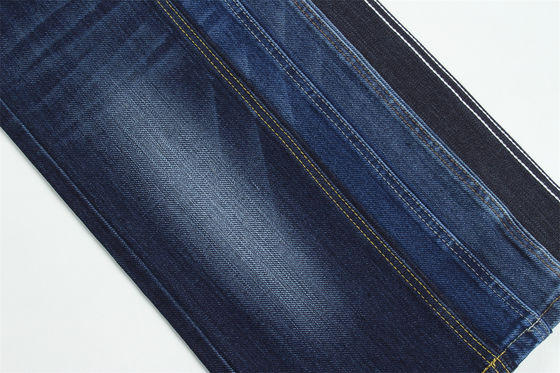Kain denim khusus tenun dengan warp Slub Berat untuk pria Jeans Polyester kapas Spandex Kain denim
