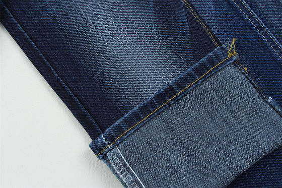 Kain denim khusus tenun dengan warp Slub Berat untuk pria Jeans Polyester kapas Spandex Kain denim