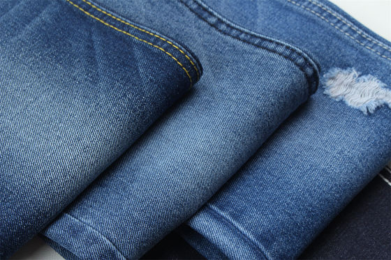 10oz Kain Denim kaku 100%C Untuk Brand Style Jeans Boyfriend Style Soft Handfeel Super Dark Blue Warna