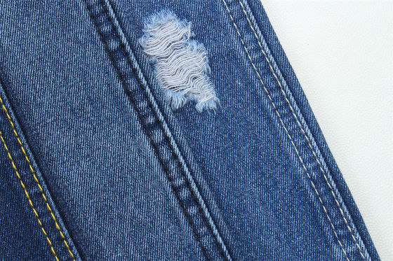 10oz Kain Denim kaku 100%C Untuk Brand Style Jeans Boyfriend Style Soft Handfeel Super Dark Blue Warna