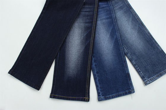 10oz khusus tenun kain denim dengan warp Slub berat untuk pria Jeans katun poliester spandex kain denim pabrik Cina