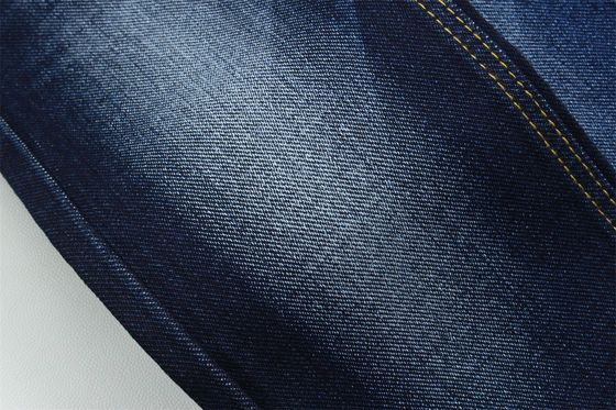 10oz khusus tenun kain denim dengan warp Slub berat untuk pria Jeans katun poliester spandex kain denim pabrik Cina