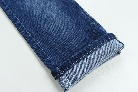 10oz khusus tenun kain denim dengan warp Slub berat untuk pria Jeans katun poliester spandex kain denim pabrik Cina
