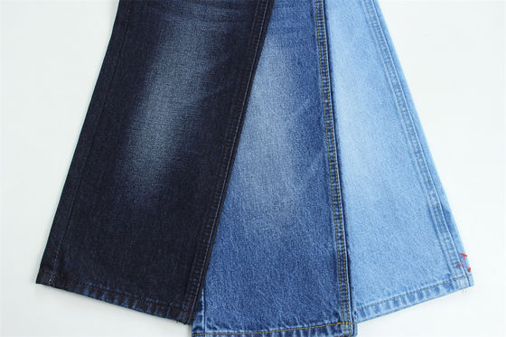 Kain Denim Kaku 12.5oz Warp Slub Untuk Jeans Merek 100% Katun Biru Tua Super