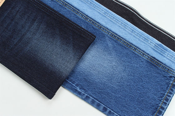 Kain Denim Kaku 12.5oz Warp Slub Untuk Jeans Merek 100% Katun Biru Tua Super