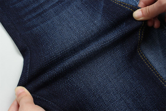 Kain Dobby Jacquard Denim Peregangan Tinggi Full Lycra Untuk Jeans Lebar 58/59"