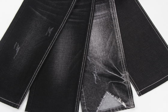 Kain Denim Slub Stretch Hitam Gelap Kualitas Unggul Untuk Jeans