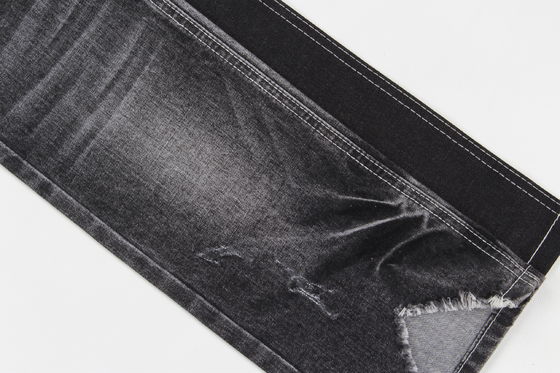 Kain Denim Slub Stretch Hitam Gelap Kualitas Unggul Untuk Jeans
