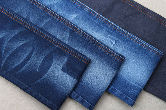 Dark Blue Full Lycra Slub Denim Fabric Untuk Anak-anak dan Wanita Jeans