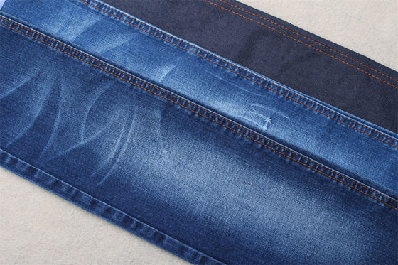 Dark Blue Full Lycra Slub Denim Fabric Untuk Anak-anak dan Wanita Jeans