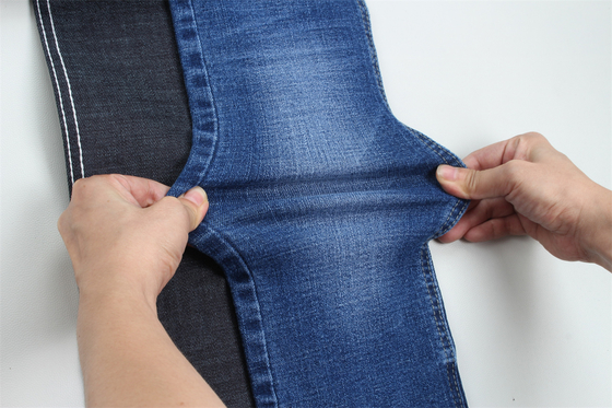 Kain Denim Super High Stretch Crosshatch Slub Cross Slub 10 Oz Untuk Celana Jeans Pria atau Wanita Gaya Amerika Selatan