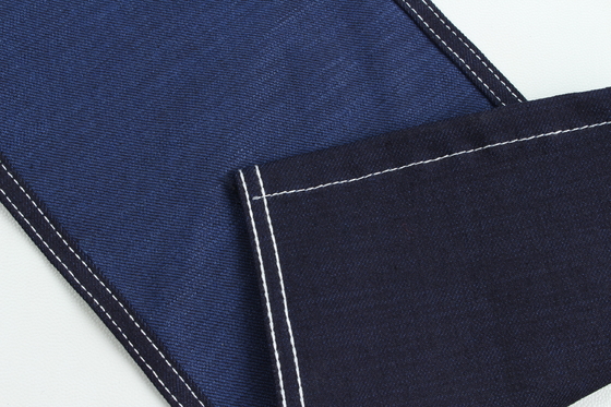 11 Oz Kain Denim Slib Crosshatch 3/1 Tenun Biru Hitam
