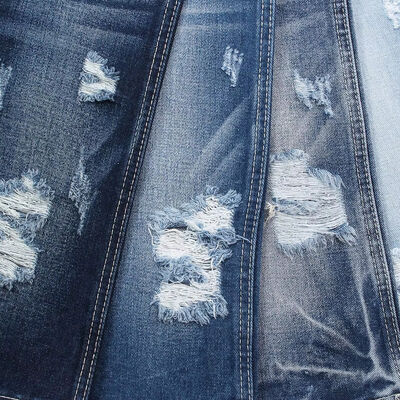 11.5 Kain Denim Katun Non-Spandex Lebar 70'' Kain Jeans Biru Tua Super