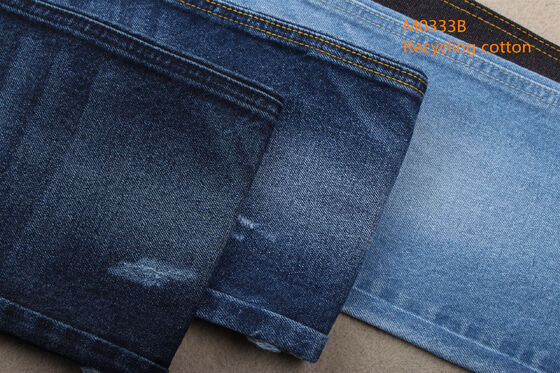 Tren Mode Baru Daur Ulang Baja Kain Denim 12% Daur Ulang Baja dan 88% Baja 11 OZ ramah lingkungan