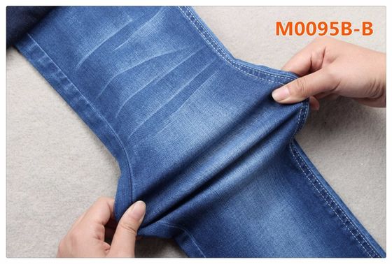 Harga bagus 132cm 9oz 50 Cotton 12 Tencel Super Stretch Denim Fabric Untuk Mantel Celana on line