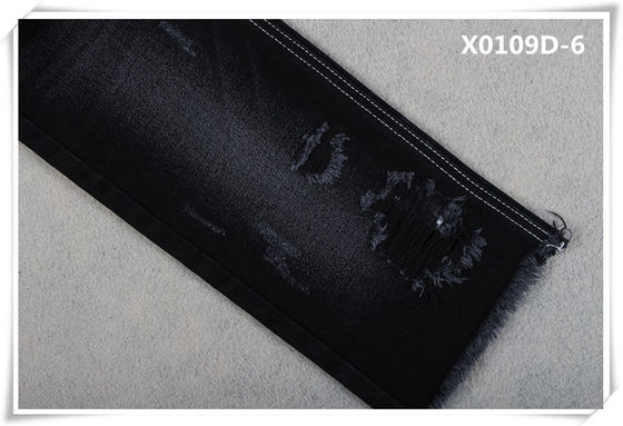 Black 14.5oz 70 Ctn 30 Poly Cotton Polyester Denim Fabric Untuk Jaket Boyfriend Jeans