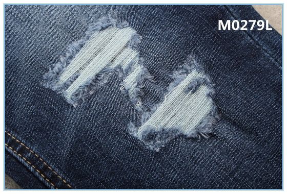 373 Gsm 11 Oz Deep Azul Cotton Stretch Slub Denim Fabric Blue Jeans Fabric