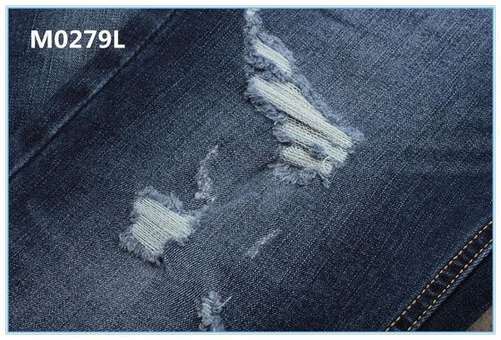 373 Gsm 11 Oz Deep Azul Cotton Stretch Slub Denim Fabric Blue Jeans Fabric