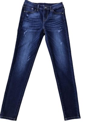 Kain Denim Poliester Katun Warp Slub