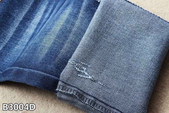 65C 33P 2S TR Cotton Polyester Spandex Denim Fabric Siro Spun OA Benang Dengan Slub