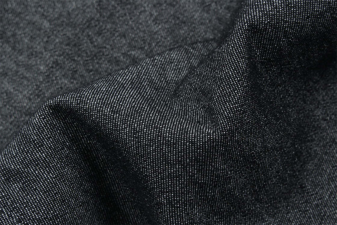 5 ons 100% kapas Hitam Warna kaku Jeans Denim Kain Untuk Kaos