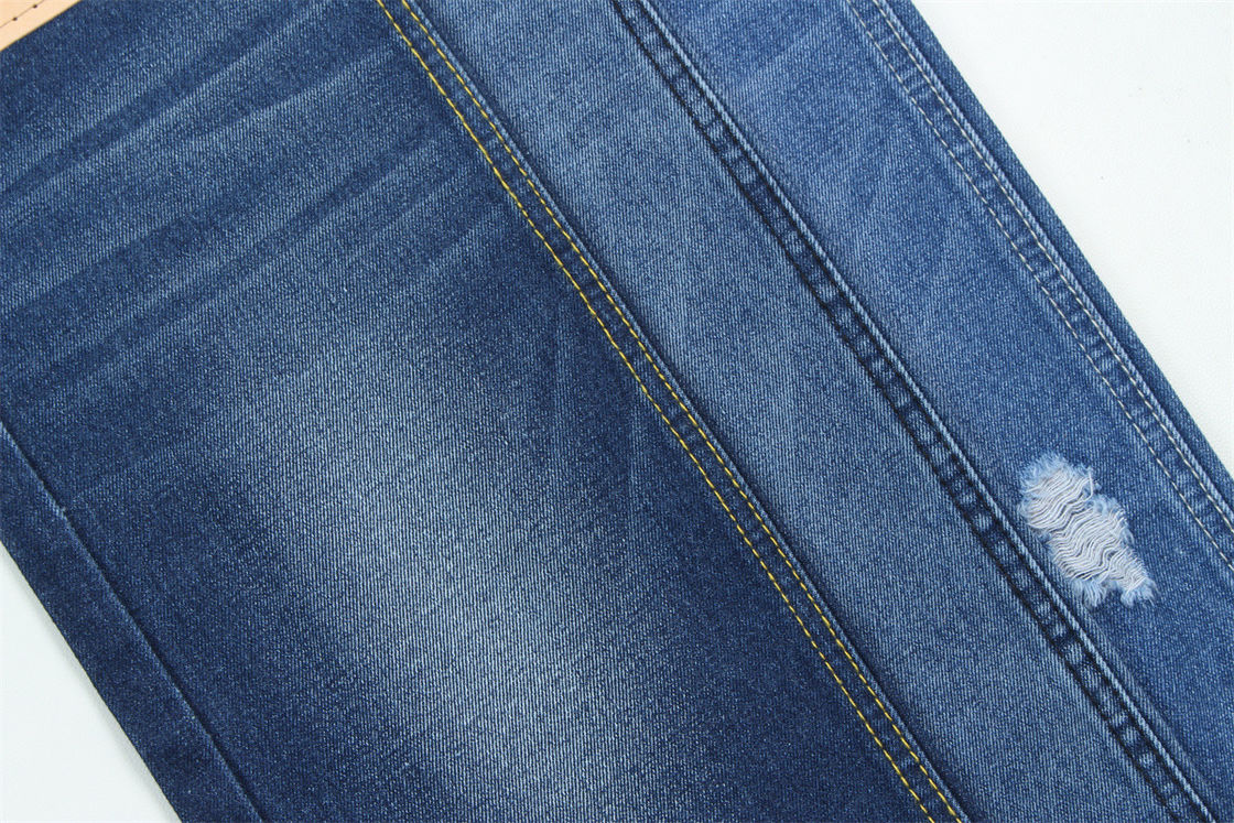 10oz Kain Denim kaku 100%C Untuk Brand Style Jeans Boyfriend Style Soft Handfeel Super Dark Blue Warna