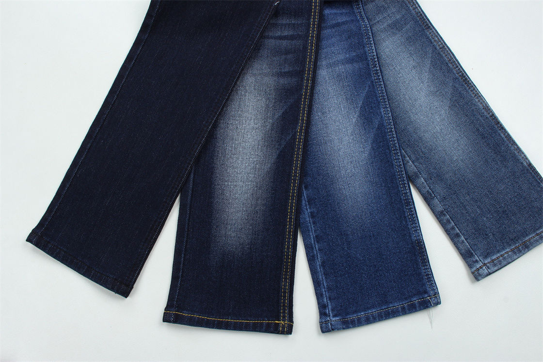 10oz khusus tenun kain denim dengan warp Slub berat untuk pria Jeans katun poliester spandex kain denim pabrik Cina