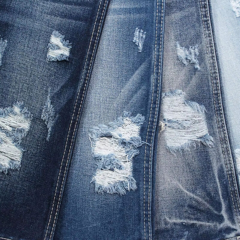 11.5 Kain Denim Katun Non-Spandex Lebar 70'' Kain Jeans Biru Tua Super