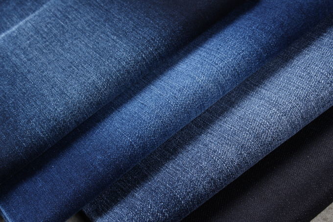 9.5 Oz 75% Ctn 21% Poly Cotton Spandex Denim Fabric Jeans Bahan Stretch