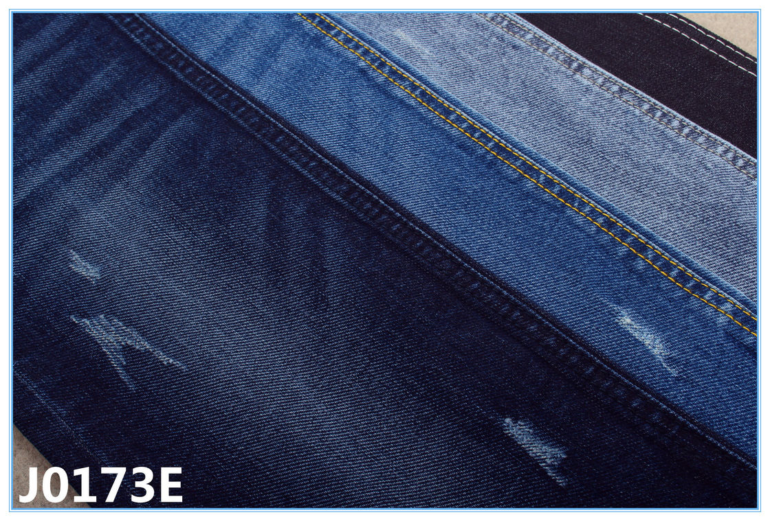 7.5 Oz Bahan Kain Denim Antibakteri Rajutan Palsu Rajutan Kain Denim Lembut Di Halaman