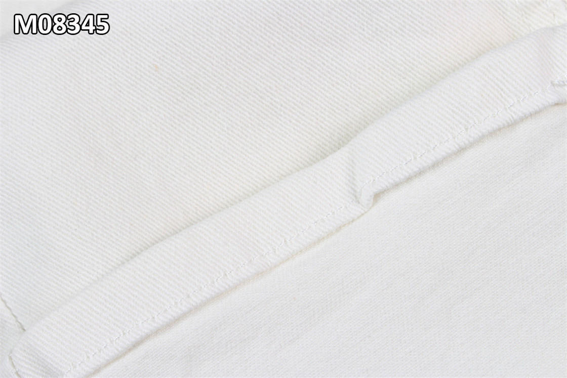 9.7OZ Persiapkan untuk Pewarnaan Kain Denim Putih RFD Jeans Fabric Fro Pakaian Pewarnaan