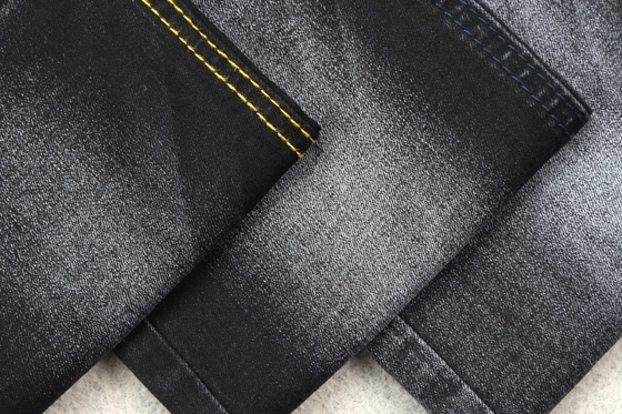 Bagian Belakang Hitam Kain Denim Hitam Murni 9OZ Untuk Pembuatan Jeans